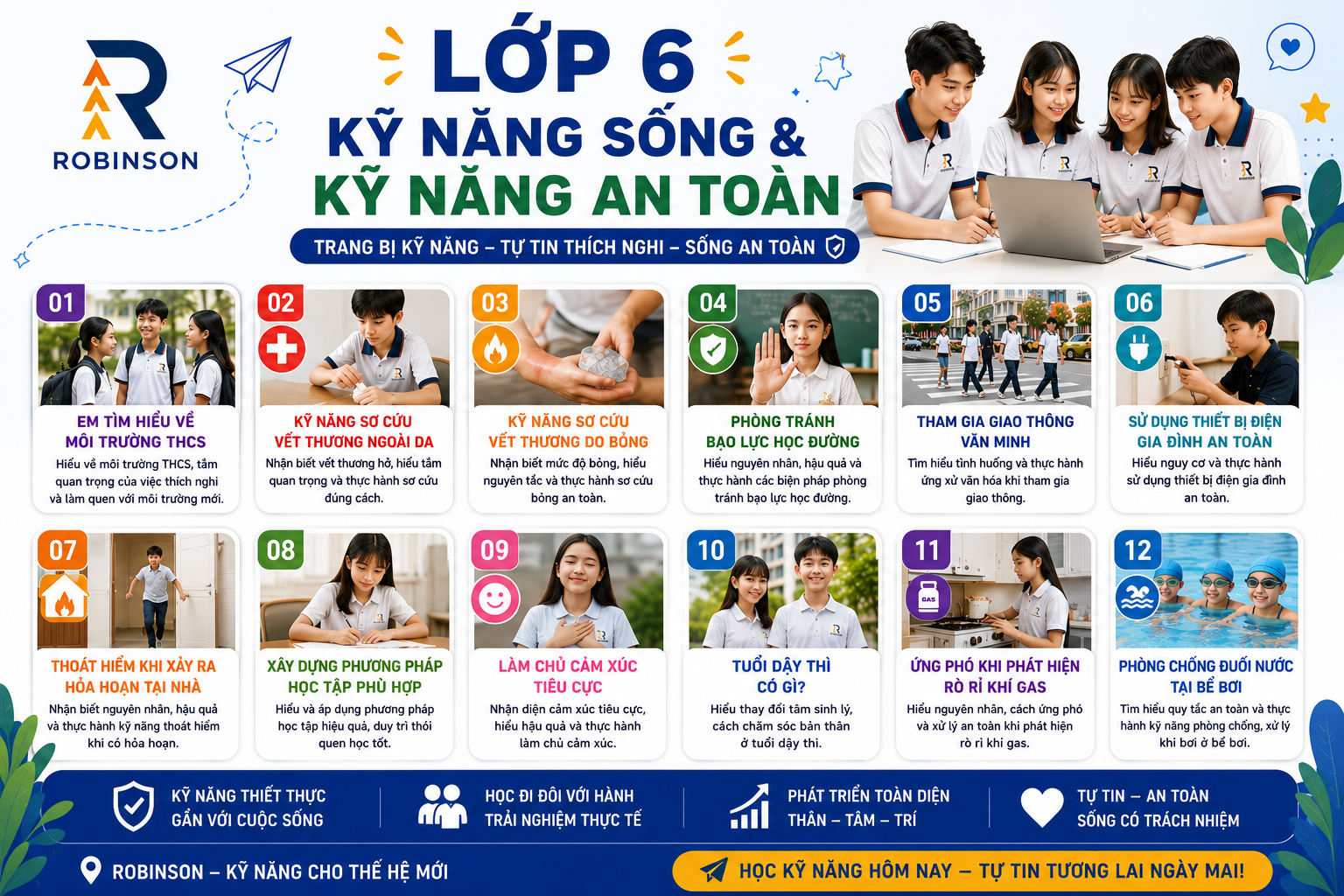KỸ NĂNG SỐNG & KỸ NĂNG AN TOÀN – LỚP 6