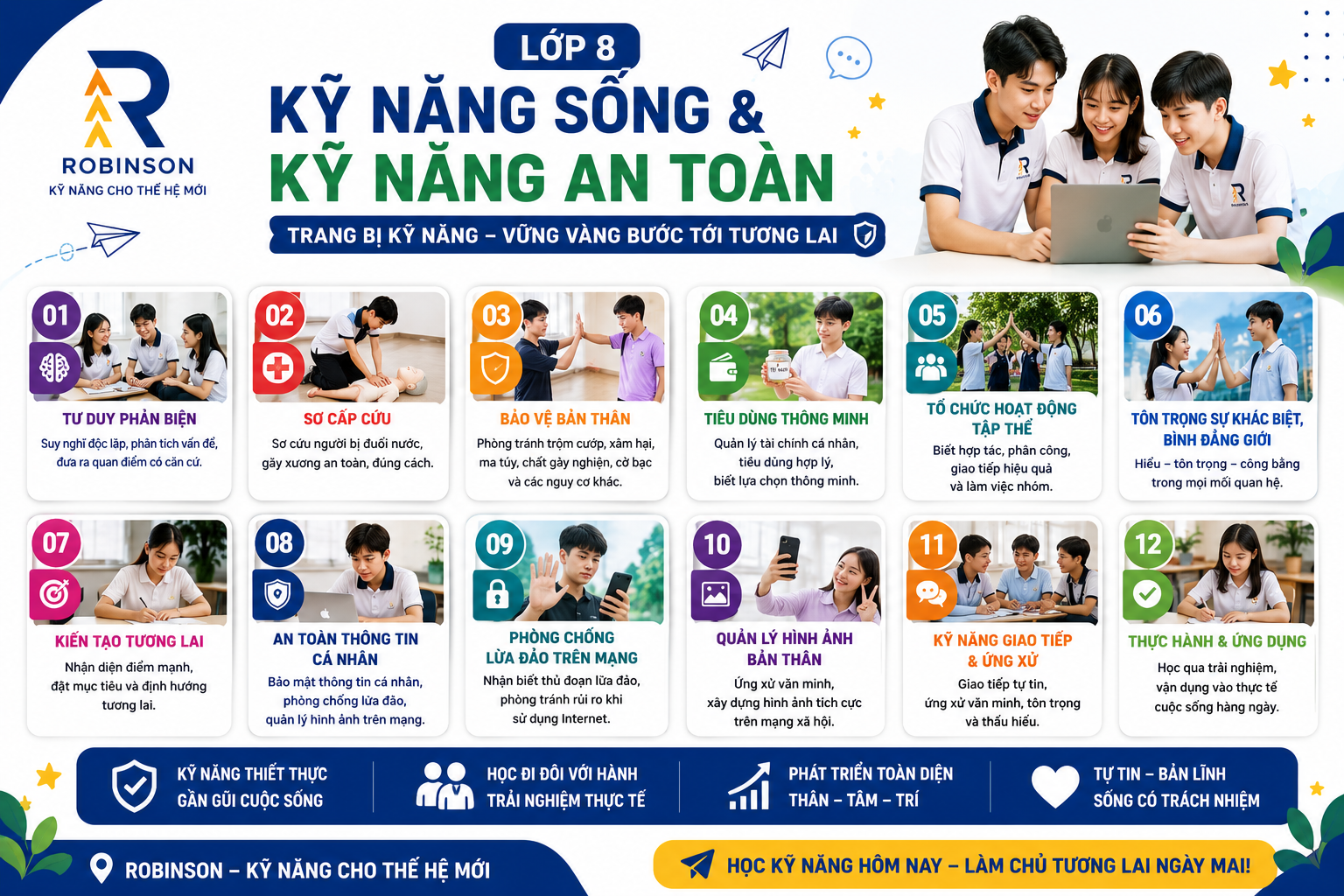 KỸ NĂNG SỐNG & KỸ NĂNG AN TOÀN – LỚP 8